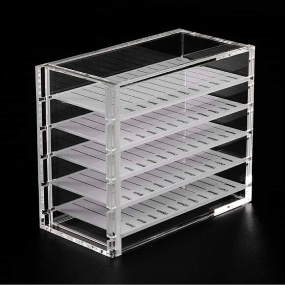 Acrylic 5 Layers clear Eyelash Storage Box, Makeup Display Container - Picture 1 of 12